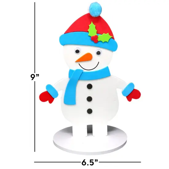 Big Mo's Toys Holiday Crafts - Christmas Foam Arts N Craft Snowman Table Top Decorations Kit For Kids {4}