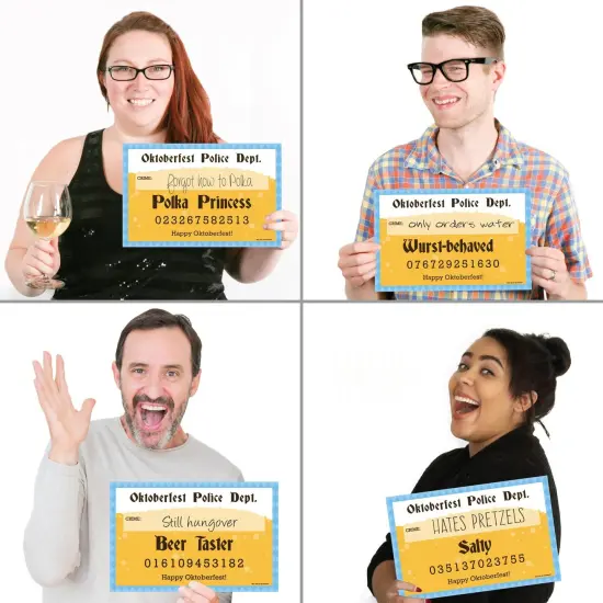 Big Dot of Happiness Oktoberfest - Beer Festival Mug Shots - Photo Booth Props Mugshot Signs - 20 Count {4}