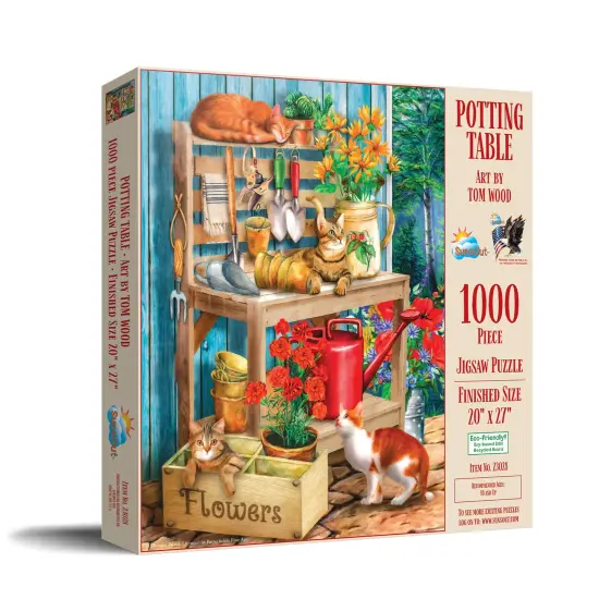 Sunsout Potting Table 1000 pc Jigsaw Puzzle 23028 {3}