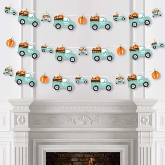 Big Dot of Happiness Happy Fall Truck - Harvest Pumpkin Party DIY Decorations - Clothespin Garland Banner - 44 Pieces {4}