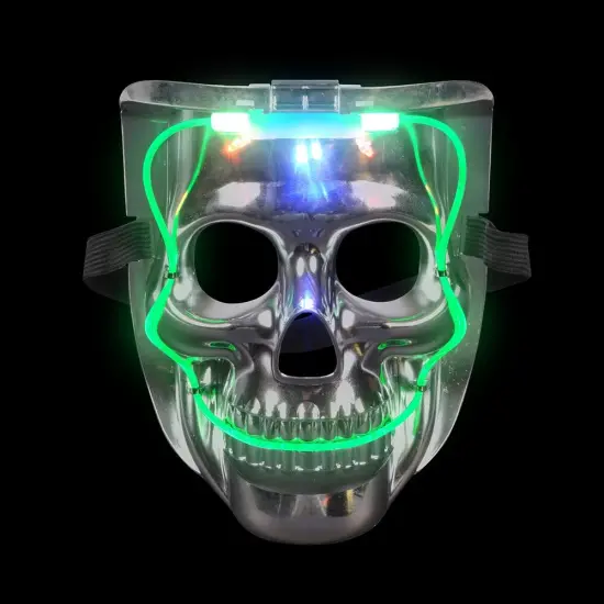 8" LIGHT-UP SKULL MASK {1}