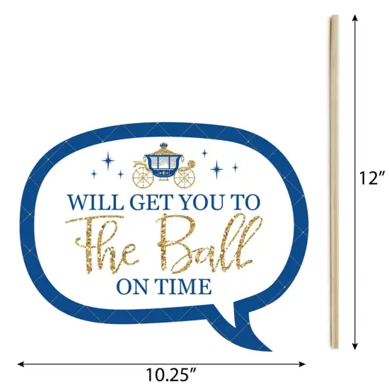 Big Dot of Happiness Funny Royal Prince Charming - Baby Shower or Birthday Party Photo Booth Props Kit - 10 Piece {6}
