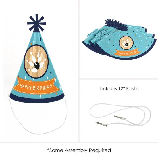 Big Dot of Happiness Strike Up the Fun - Bowling - Cone Happy Birthday Party Hats for Kids and Adults - Set of 8 (Standard Size) {6}