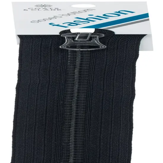 Coats Gunmetal Closed End Zipper 14"-Black {1}