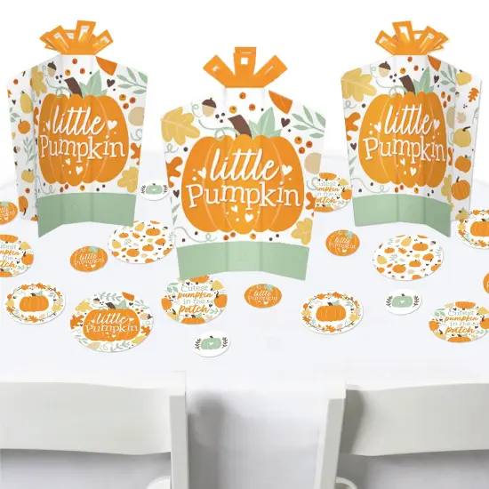 Big Dot of Happiness Little Pumpkin - Fall Birthday Party or Baby Shower Decor and Confetti - Terrific Table Centerpiece Kit - Set of 30 {1}