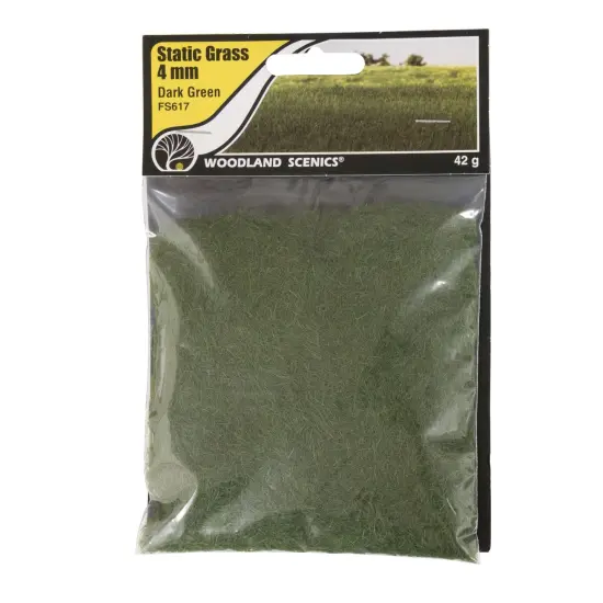 Woodland Scenic Static Grass 4mm-Dark Green {1}