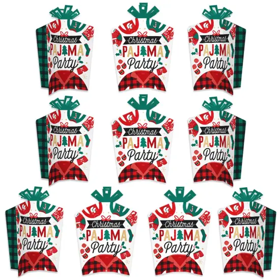 Big Dot of Happiness Christmas Pajamas - Table Decorations - Holiday Plaid PJ Party Fold and Flare Centerpieces - 10 Count {1}