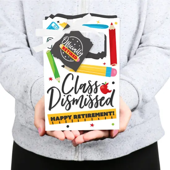 Big Dot of Happiness Teacher Retirement - Happy Retirement Party Favor Boxes - Set of 12 {6}