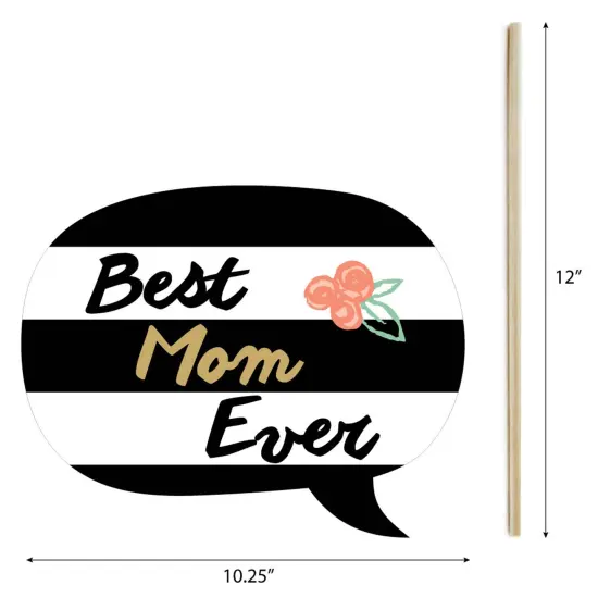 Big Dot of Happiness Best Mom Ever - Mother's Day Photo Booth Props Kit - 20 Count {7}