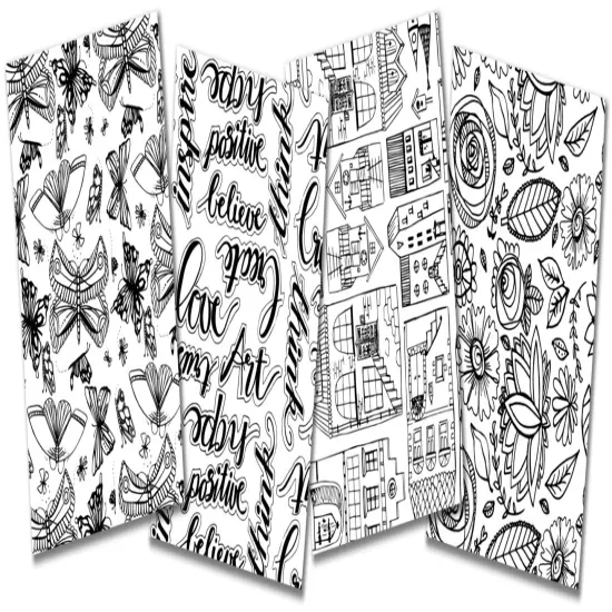 Grafix Artist Series Printed Shrink Film 8.5"X11" 4/Pkg-Bloom, Home, Script, Butterflies {3}