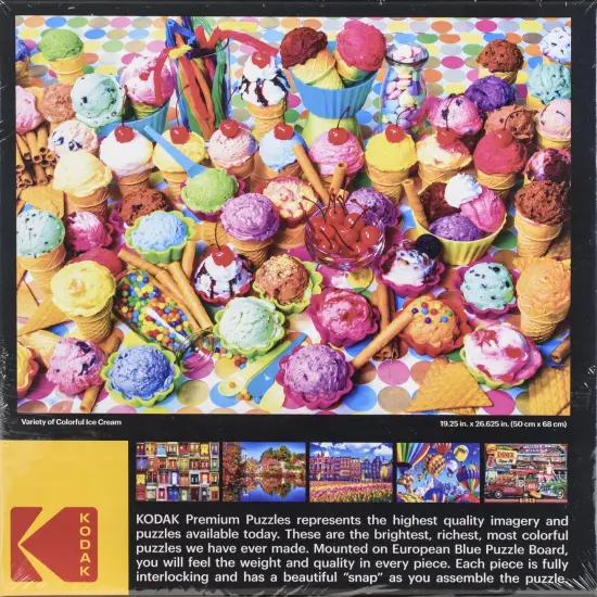 Kodak Premium Jigsaw Puzzle 1000 Pieces 20"X27"-Variety Of Colorful Ice Cream {2}