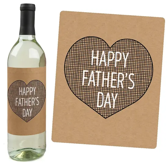 Big Dot of Happiness My Dad is Rad - Father's Day Gift For Men - Wine Bottle Label Stickers - Set of 4 {6}
