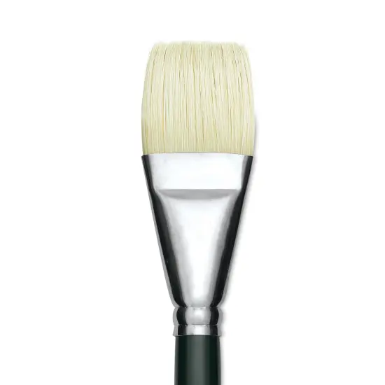 Winsor & Newton Winton Hog Bristle Brush - Bright, Long Handle, Size 18 {1}