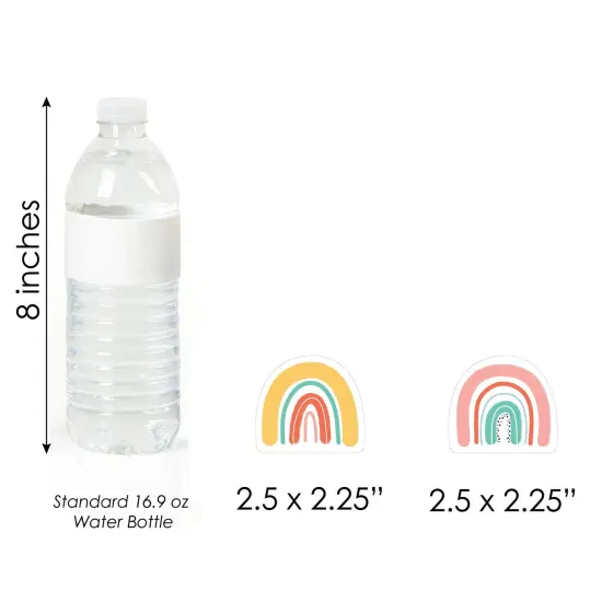 Big Dot of Happiness Hello Rainbow -Shaped Boho Baby Shower and Birthday Party Cut-Outs - 24 Count {7}