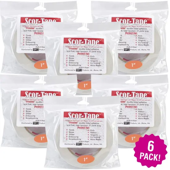 Multipack of 6 - Scor-Tape-1"X27yd {1}