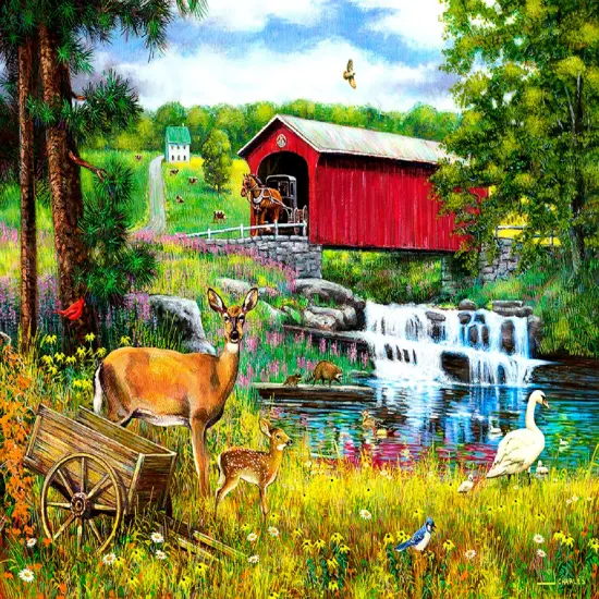 Sunsout Crossing the Falls 1000 pc Jigsaw Puzzle 37235 {1}