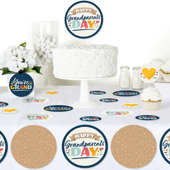 Big Dot of Happiness Happy Grandparents Day - Grandma & Grandpa Party Giant Circle Confetti - Party Decorations - Large Confetti 27 Count {6}