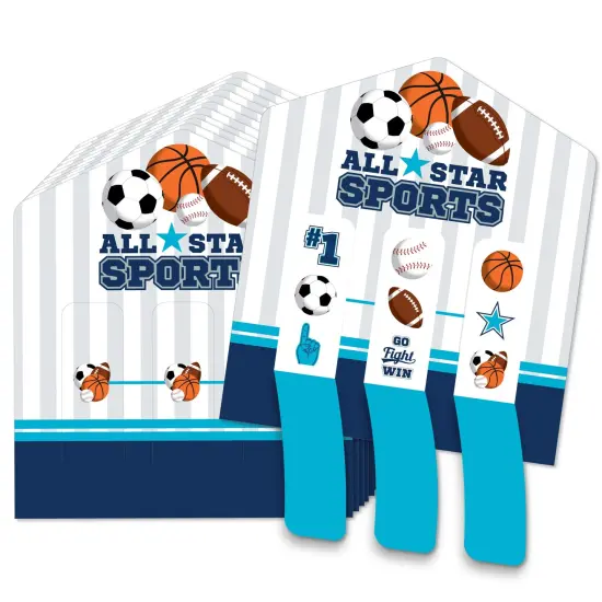 Big Dot of Happiness Go, Fight, Win - Sports - Baby Shower or Birthday Party Game Pickle Cards - Pull Tabs 3-in-a-Row - Set of 12 {1}