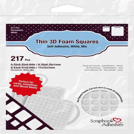 Scrapbook Adhesives Thin 3D Adhesive Foam Squares 217/Pkg {1}