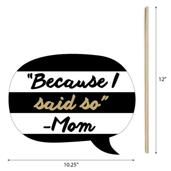 Big Dot of Happiness Funny Best Mom Ever - Mother's Day Photo Booth Props Kit - 10 Piece {4}