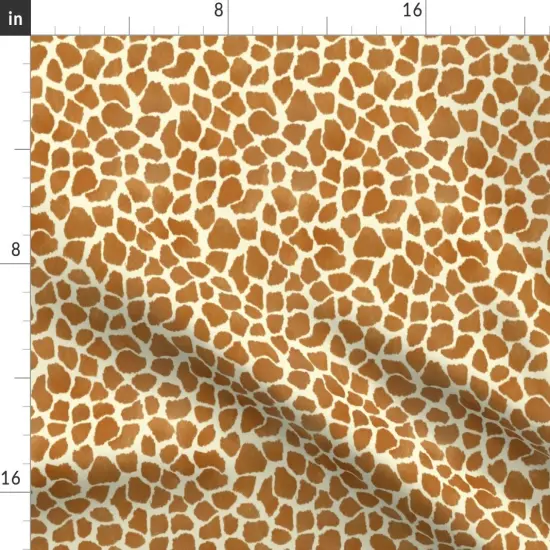 Various Fabrics by the Yard or Fat Quarter Giraffe Spots Hide Zoo Safari Brown Animal Print Pattern Look Africa Inspired Custom Printed Fabric by Spoonflower {2}