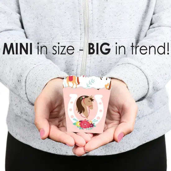Big Dot of Happiness Run Wild Horses - Party Mini Favor Boxes - Pony Birthday Party Treat Candy Boxes - Set of 12 {6}