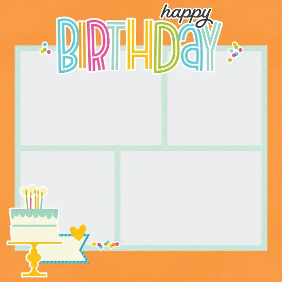 Simple Stories Simple Pages Page Template-(1) 2-4"X6" & 2-4"X4" {2}