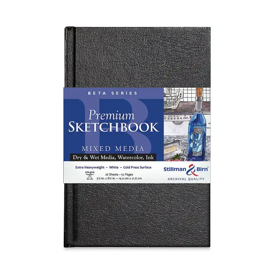 Stillman & Birn Beta Series Sketchbook - 8-1/2" x 5-1/2", Portrait, Hardbound, 26 Sheets {1}