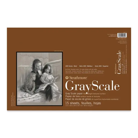 Strathmore 400 Series Gray Scale Pad - 12" x 18", 15 Sheets {1}