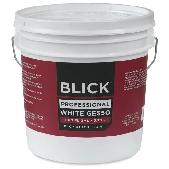 Blick Artists Acrylic Gesso - Professional White, Gallon tub {1}