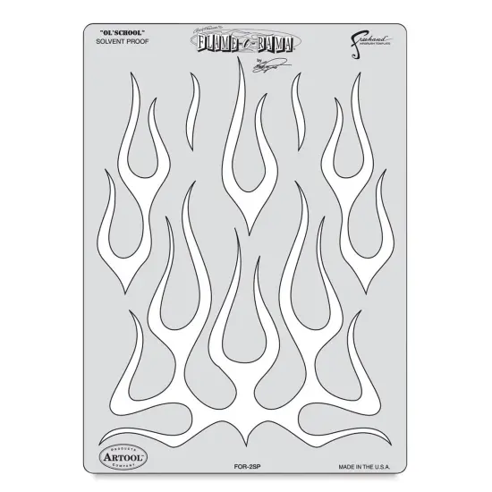 Iwata Artool Freehand Template - Flame-O-Rama Ol' School {2}