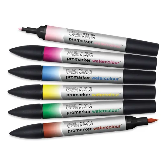 Winsor & Newton Promarker Watercolor Markers - Floral Colors, Set of 6 {1}