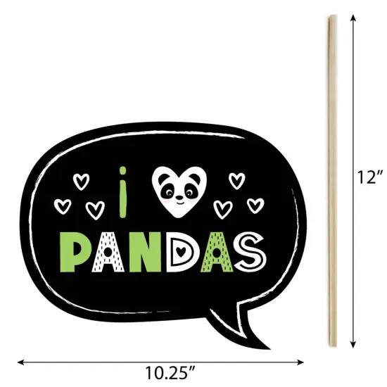 Big Dot of Happiness Funny Party Like a Panda Bear - Baby Shower or Birthday Party Photo Booth Props Kit - 10 Piece {6}