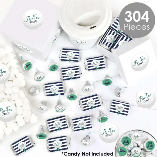 Big Dot of Happiness Par-Tee Time - Golf - Birthday or Retirement Party Candy Favor Sticker Kit - 304 Pieces {3}