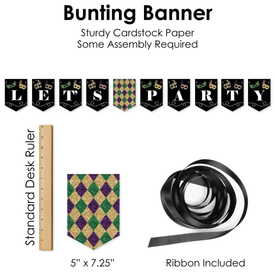 Big Dot of Happiness Mardi Gras - Masquerade Party Supplies Decoration Kit - Decor Galore Party Pack - 51 Pieces {7}