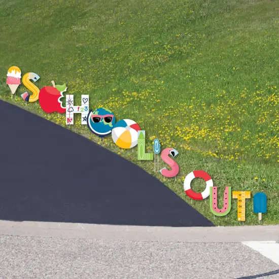 Big Dot of Happiness School's Out - Yard Sign Outdoor Lawn Decorations - Last Day of School Classroom Yard Signs - School's Out {3}