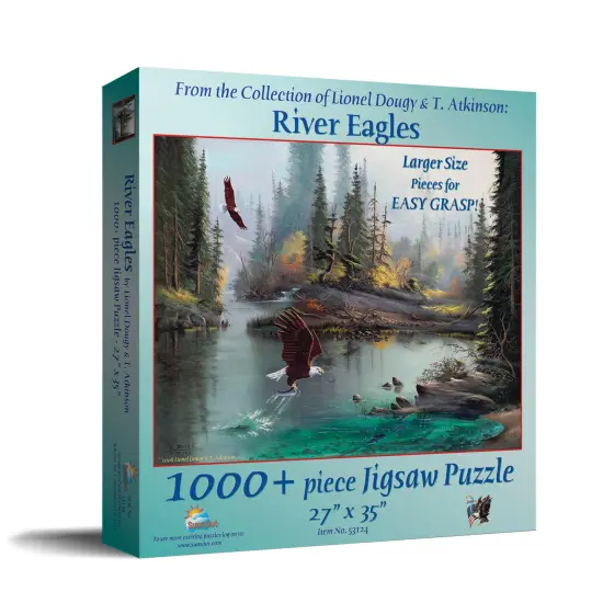 Sunsout River Eagles 1000 pc Large Pieces Jigsaw Puzzle 53124 {3}