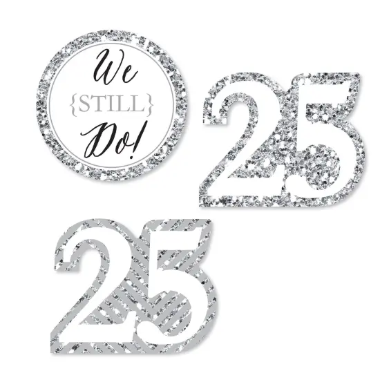 Big Dot of Happiness We Still Do - 25th Wedding Anniversary - DIY Shaped Party Cut-Outs - 24 Count {1}