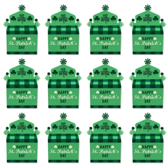 Big Dot of Happiness St. Patrick's Day - Treat Box Party Favors - Saint Paddy's Day Party Goodie Gable Boxes - Set of 12 {6}
