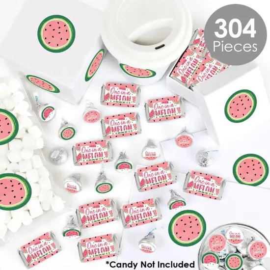 Big Dot of Happiness Sweet Watermelon - Fruit Party Candy Favor Sticker Kit - 304 Pieces {3}