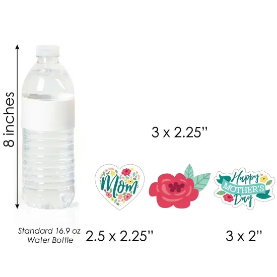 Big Dot of Happiness Colorful Floral Happy Mother's Day - DIY Shaped We Love Mom Party Cut-Outs - 24 Count {6}
