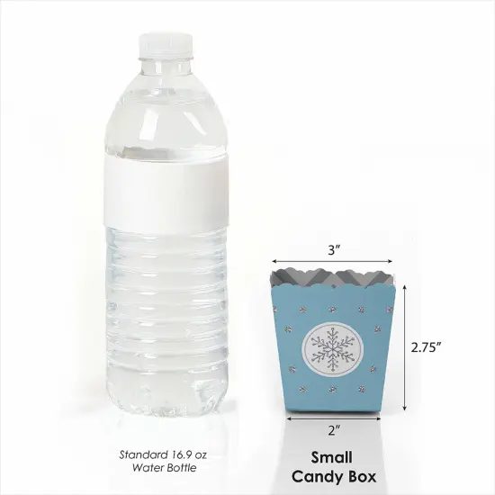 Big Dot of Happiness Winter Wonderland - Party Mini Favor Boxes - Snowflake Holiday Party and Winter Wedding Treat Candy Boxes - Set of 12 {4}