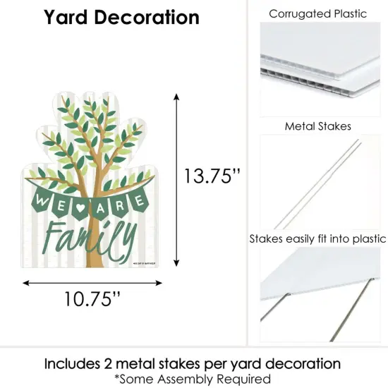 Big Dot of Happiness Family Tree Reunion - Outdoor Lawn Sign - Family Gathering Party Yard Sign - 1 Piece {7}