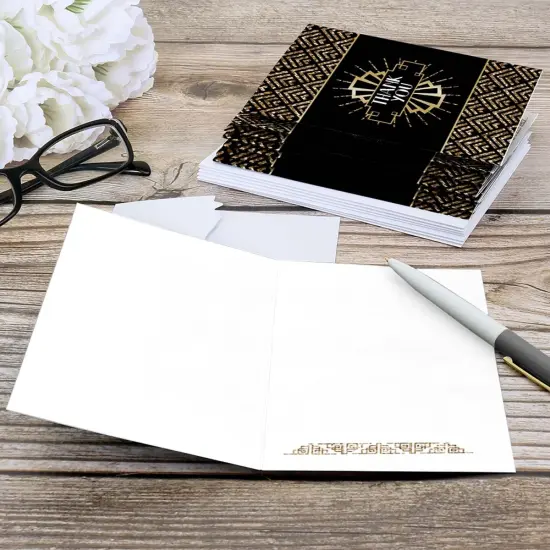 Big Dot of Happiness Roaring 20's - 1920s Art Deco Jazz Party Thank You Cards (8 count) {6}