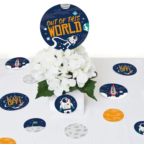 Big Dot of Happiness Blast Off to Outer Space - Rocket Ship Baby Shower or Birthday Party Giant Circle Confetti - Party D&eacute;cor - Large Confetti 27 Ct {7}