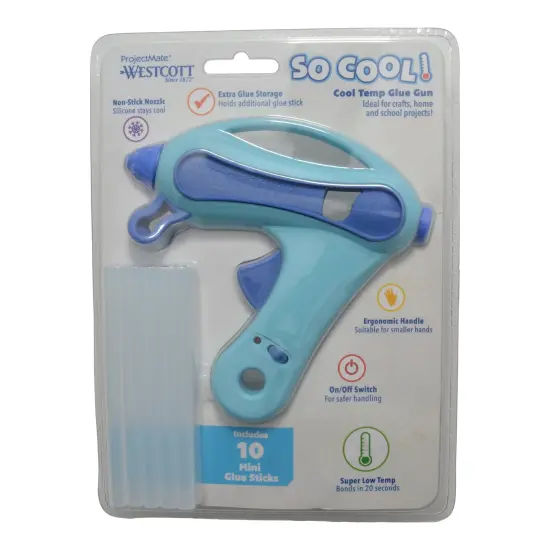 Westcott Kid's Cool-Temp Glue Gun-Blue/Yellow/Purple {1}
