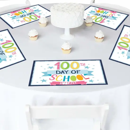 Big Dot of Happiness Happy 100th Day of School - Paper 100 Days Party Coloring Sheets - Activity Placemats - Set of 16 {4}