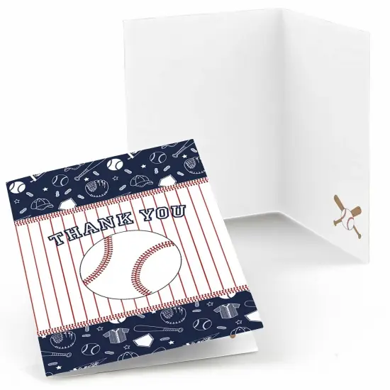 Big Dot of Happiness Batter Up - Baseball - Baby Shower or Birthday Party Thank You Cards (8 count) {1}