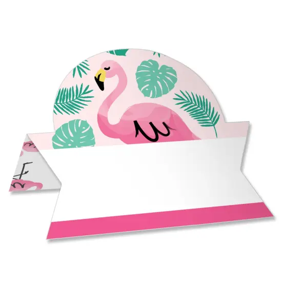 Big Dot of Happiness Pink Flamingo - Party Like a Pineapple - Tropical Summer Party Tent Buffet Card - Table Setting Name Place Cards - Set of 24 {1}