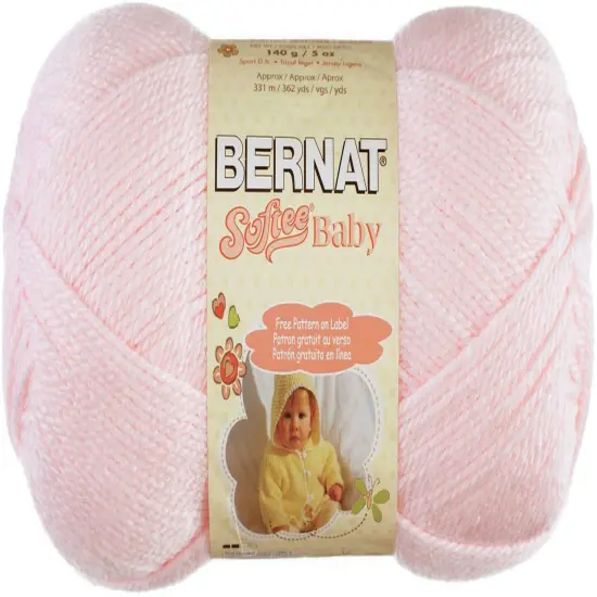 Bernat Softee Baby Prettiest Pink Yarn - 3 Pack of 141g/5oz - Acrylic - 3 DK (Light) - 362 Yards - Knitting/Crochet {2}